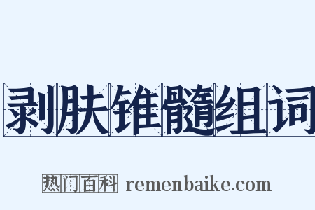 剥肤锥髓组词是什么意思的图片